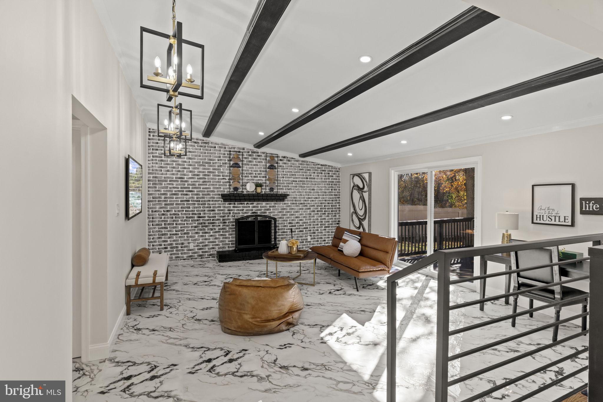 33 Millbridge Road Clementon, NJ 08021 - Photo 12 of 34 a living room with furniture a fireplace and a table