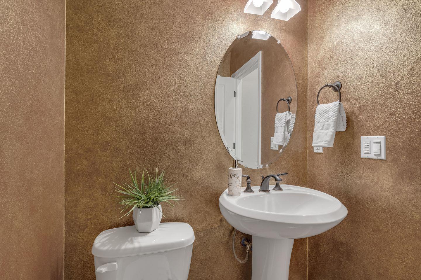 129 Azalea Drive Mountain View, CA 94041 - Photo 40 of 53 a bathroom with a sink and a mirror