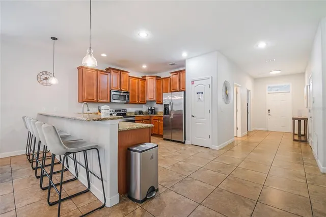 a view of a hallway with white walls