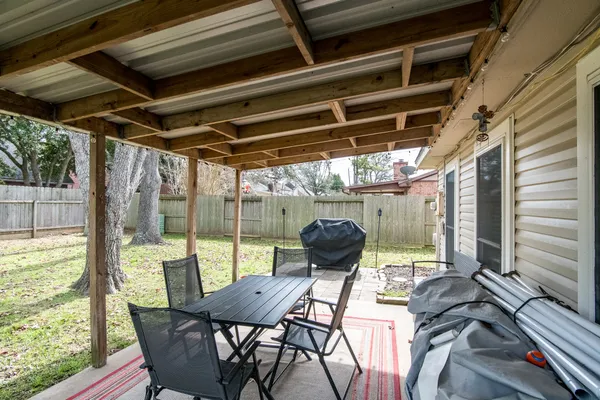 a view of a outdoor space with seating area