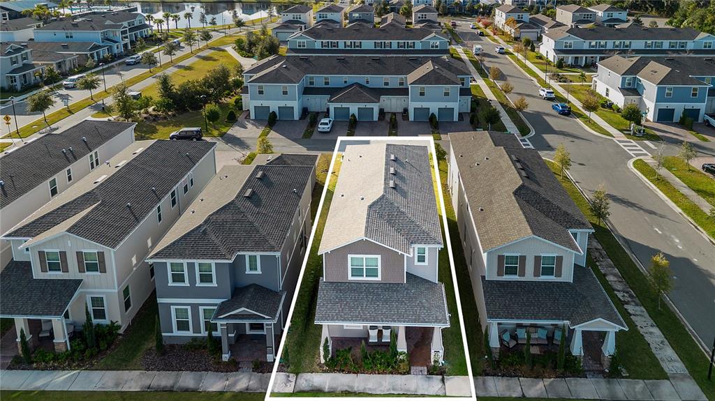 635 Cheval Lane DeBary, FL 32713 - Photo 33 of 33 a aerial view of a house with a clock tower in middle of a yard