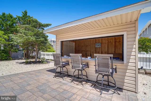 a view of wooden door