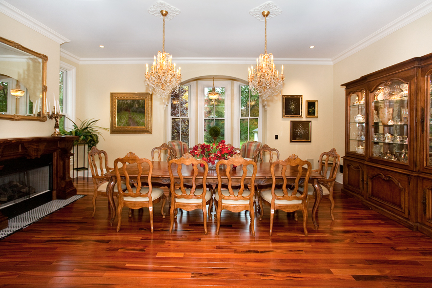 56 Oakes Road Little Silver, NJ 07739 - Photo 3 of 3 a dining room with furniture a chandelier and wooden floor