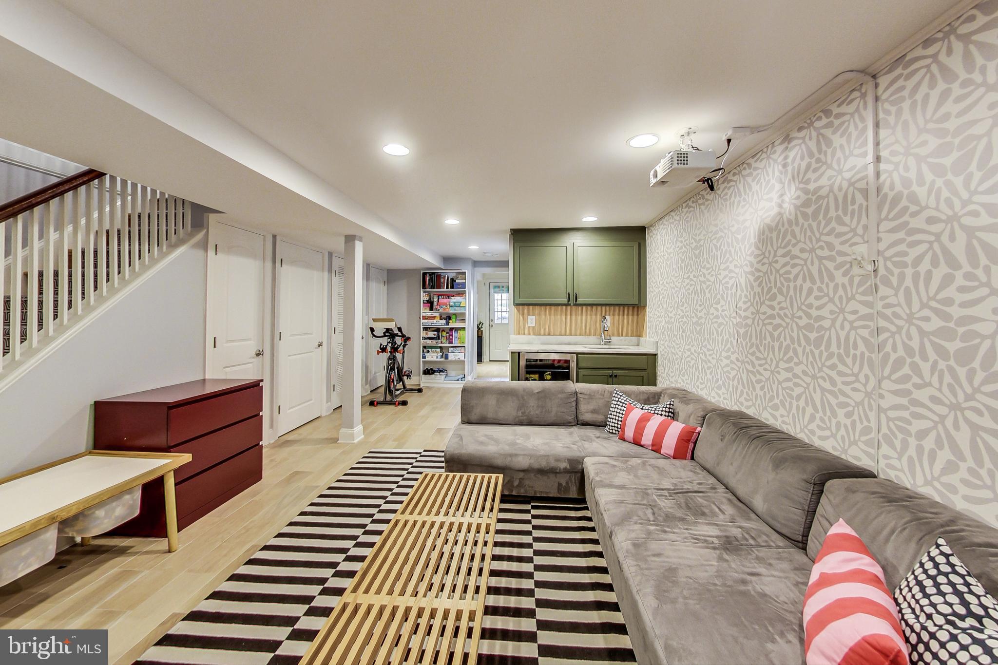 808 Decatur Street Northwest Washington, DC 20011 - Photo 28 of 56 finished basement rec room