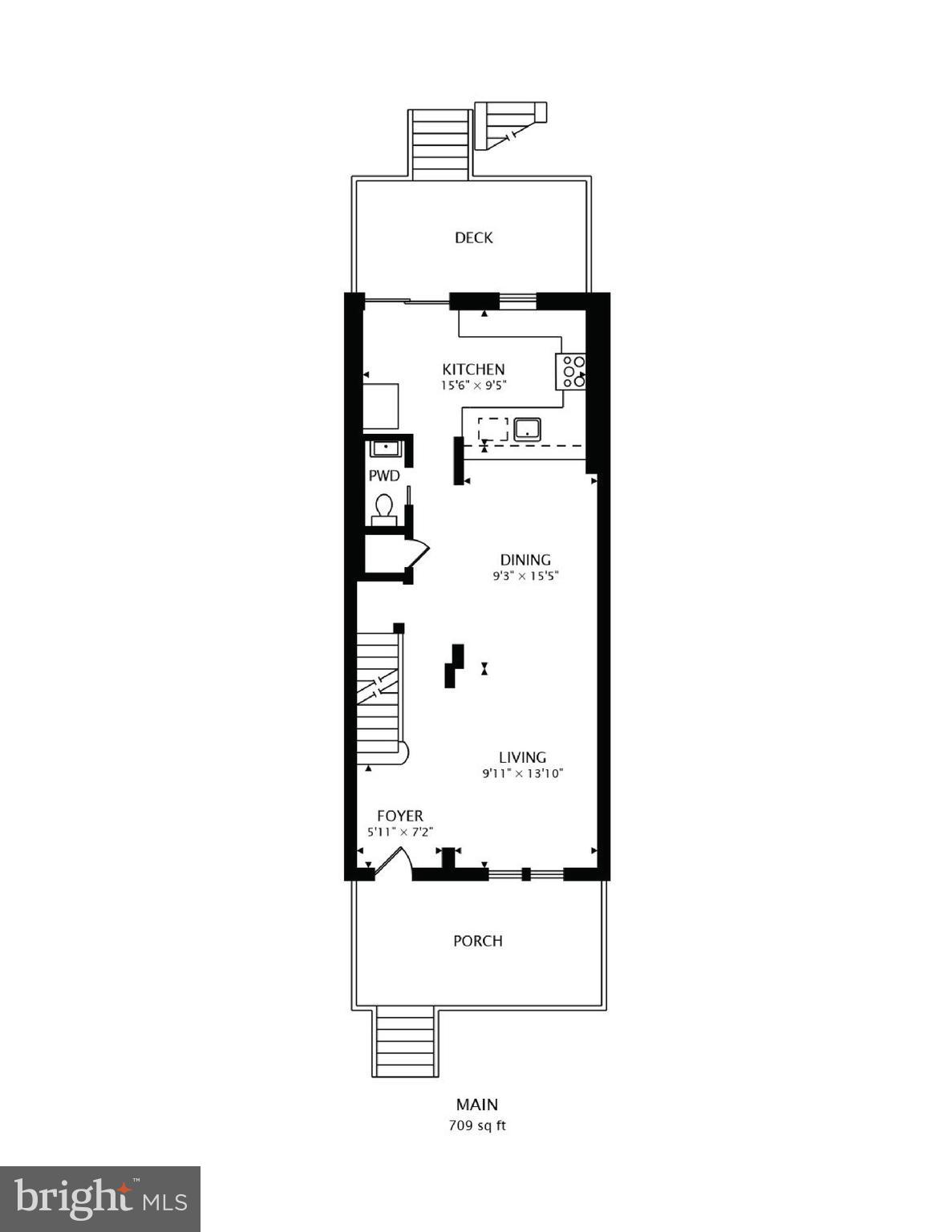 808 Decatur Street Northwest Washington, DC 20011 - Photo 55 of 56 Main level floor plan