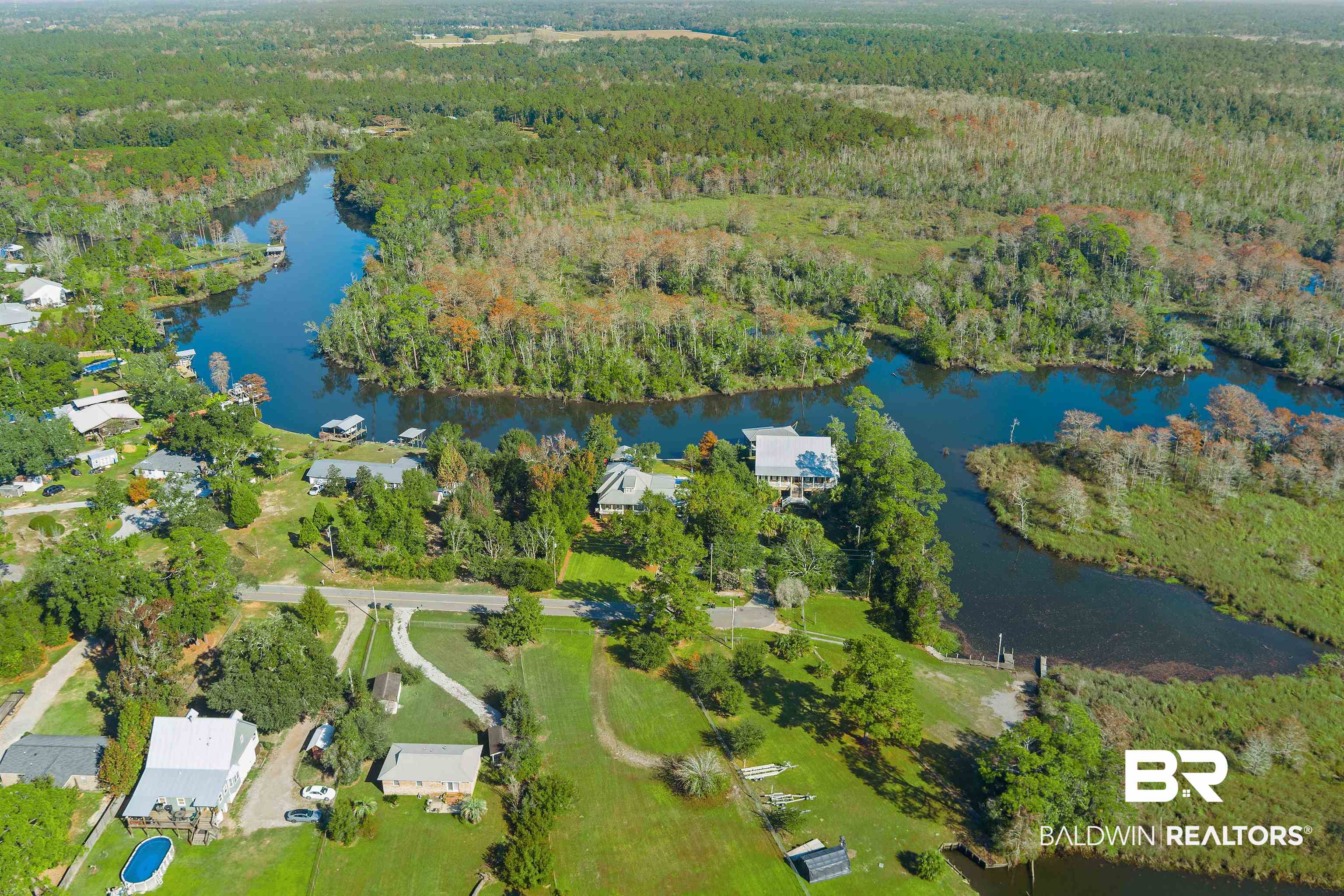 11236 Wren Avenue Fairhope, AL 36532 - Photo 35 of 35 View of property location featuring a large body of water and a forest