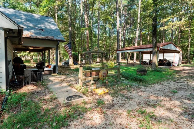 a view of a house with a patio