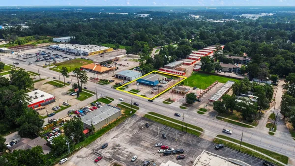 an aerial view of a city