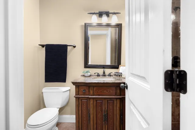 a workspace with a flat screen tv