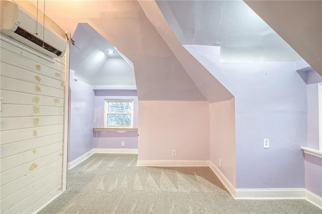629 George Street Coraopolis, PA 15108 - Photo 18 of 25 3rd floor bedroom with a mini split system for heat and A/C and new carpeting installed last week.