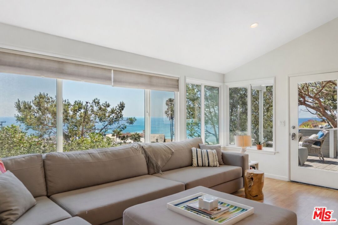 99 Paradise Cove Road Malibu, CA 90265 - Photo 1 of 26 a living room with furniture and a large window