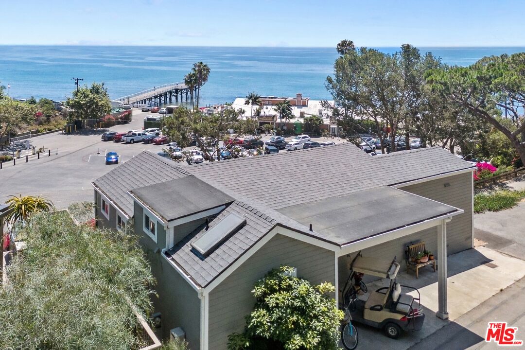 99 Paradise Cove Road Malibu, CA 90265 - Photo 14 of 26 an aerial view of a house with a swimming pool