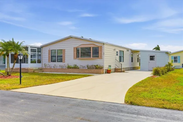 a view of a lake with a big yard