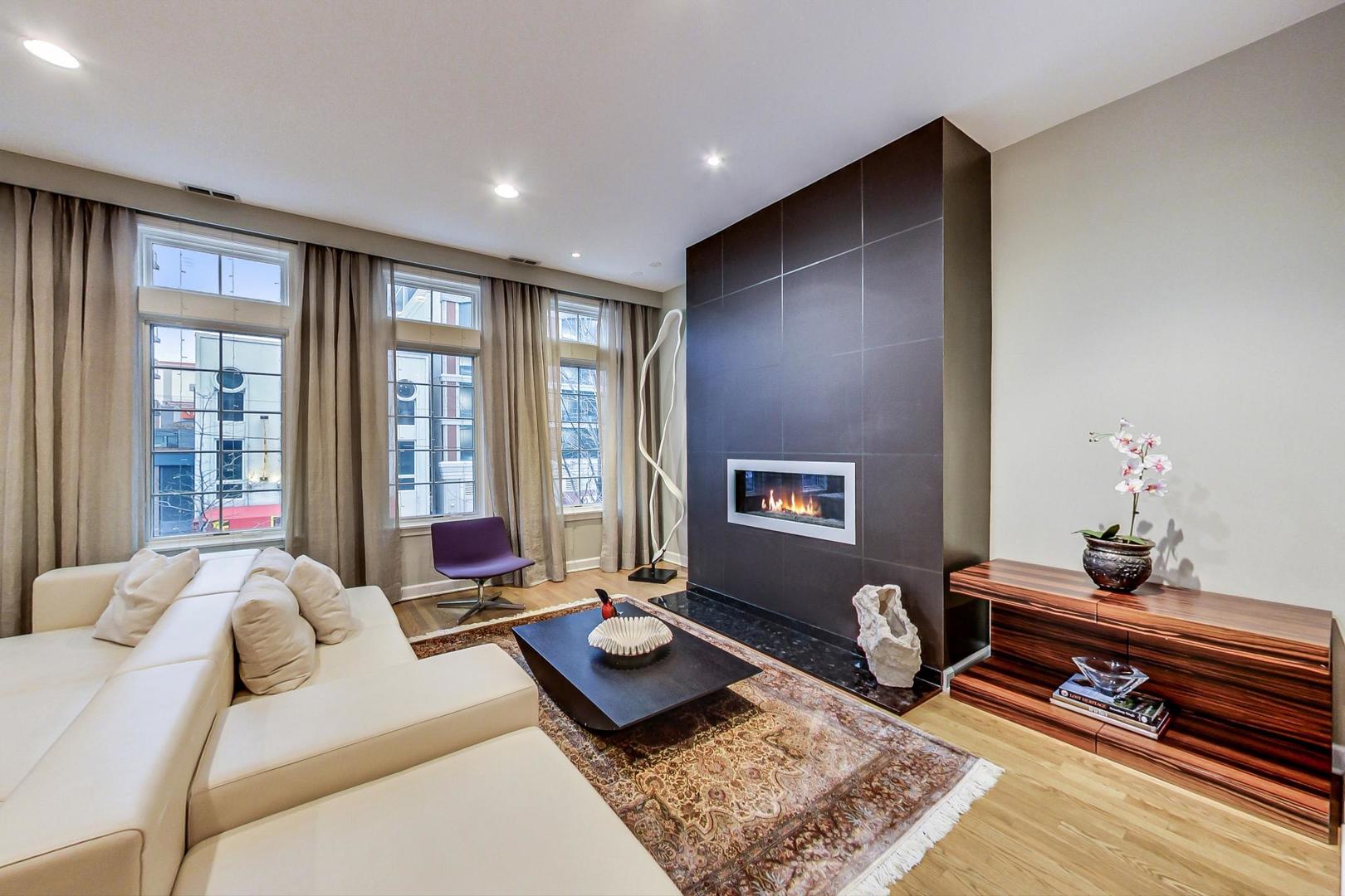 357 West Superior Street, Unit AB Chicago, IL 60654 - Photo 7 of 50 a living room with furniture and a rug