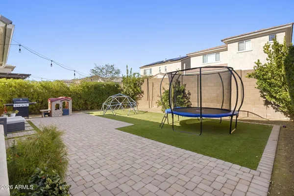 a house view with a garden space
