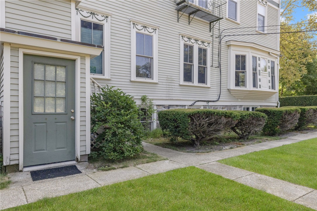 20 Berkeley Avenue, Unit 2 Newport, RI 02840 - Photo 36 of 44 This green door leads to the lower level storage area, where there is additional free laundry in the event you don't have any in your own unit, as well as locked storage!