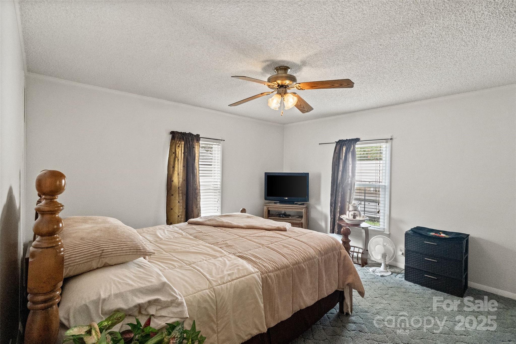 5909 Lake Valley Road Clover, SC 29710 - Photo 33 of 44 a bedroom with a bed a couch and a flat screen tv