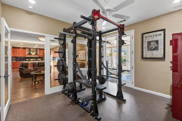 a living room with furniture or couch and a table