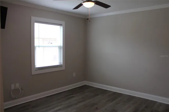 an empty room with a window