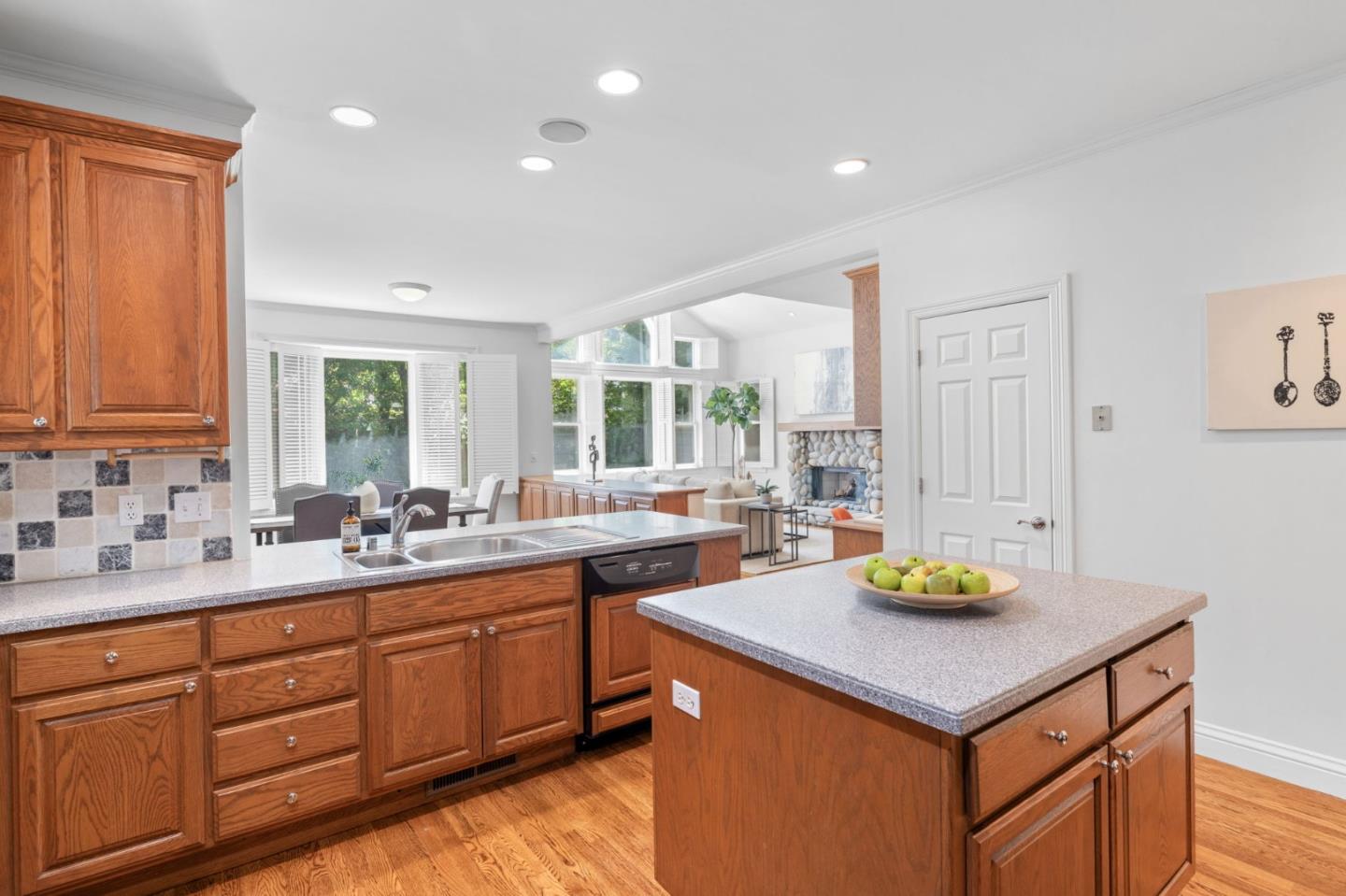 120 Gloria Circle Menlo Park, CA 94025 - Photo 21 of 83 a kitchen with sink and wooden cabinets