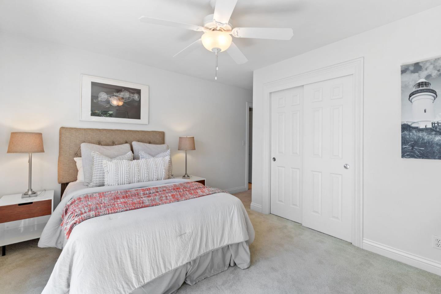 120 Gloria Circle Menlo Park, CA 94025 - Photo 40 of 83 a bedroom with a bed and a lamp