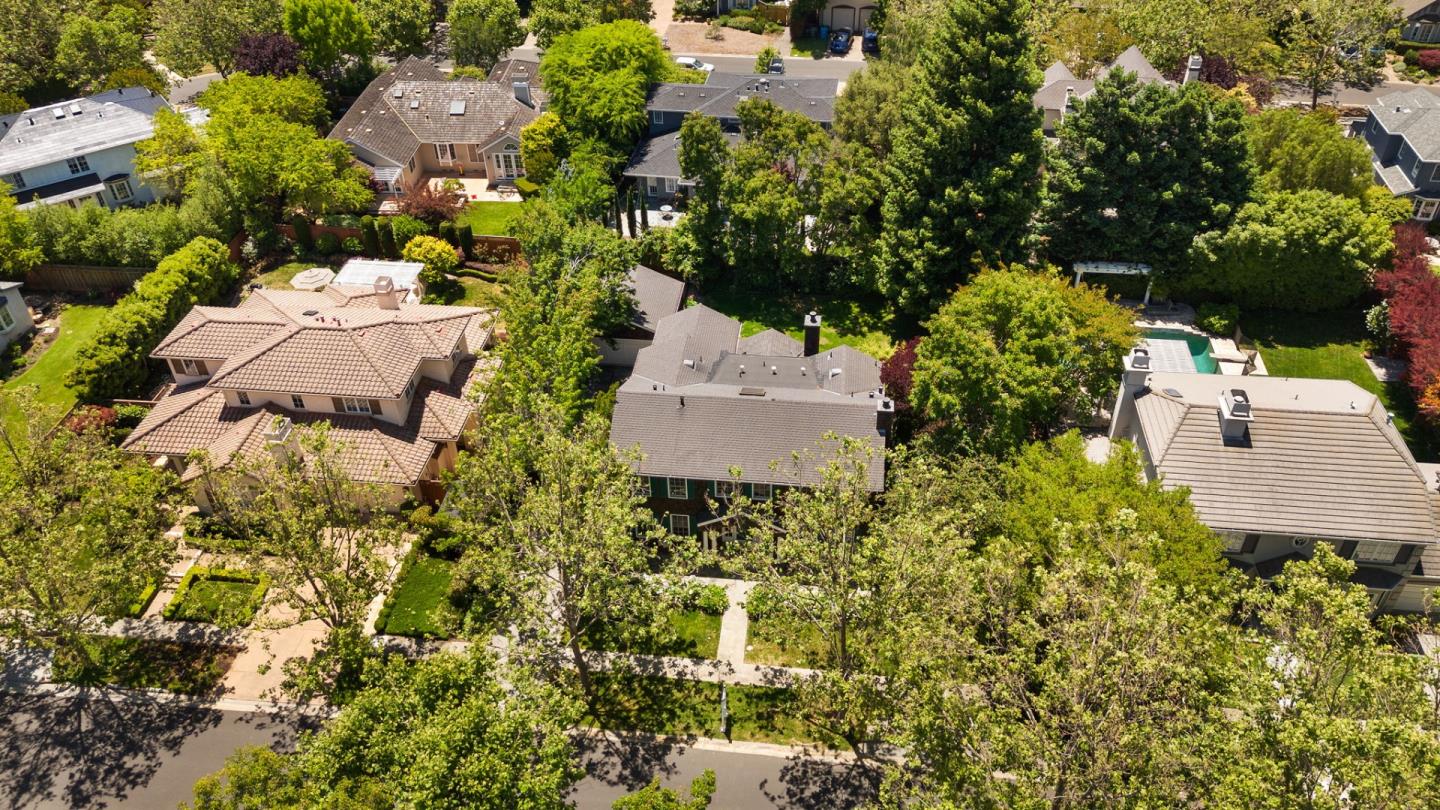 120 Gloria Circle Menlo Park, CA 94025 - Photo 64 of 83 an aerial view of residential house with outdoor space and trees all around