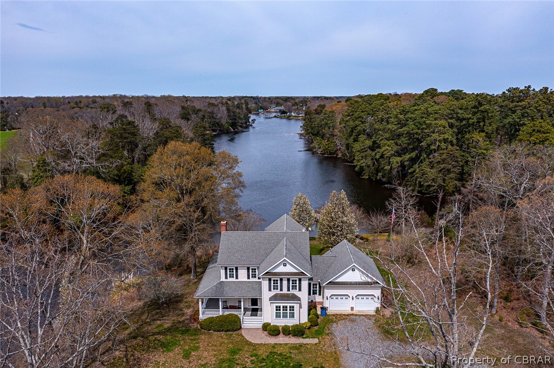 507 Sunnybank Road Reedville, VA 22539 - Photo 5 of 48 Bird's eye view featuring a water view