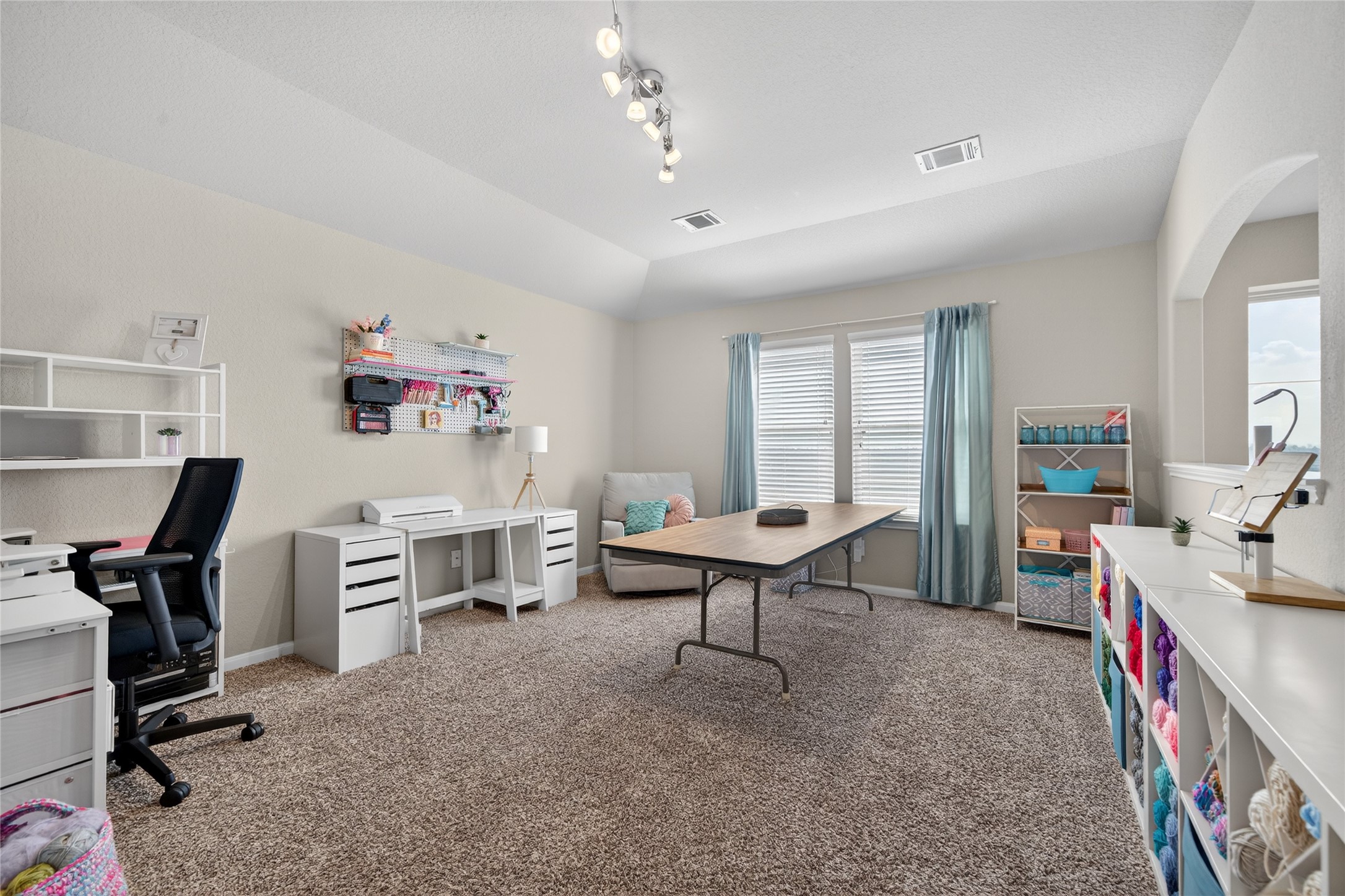 361 Lake Line Drive Alvin, TX 77511 - Photo 17 of 36 Dreaming of a creative space? This massive upstairs flex room is currently utilized as a craft and hobby studio.