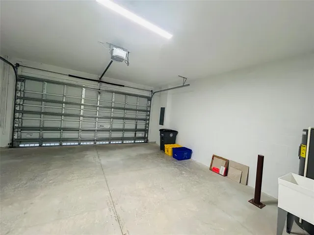 a view of a room with storage and racks