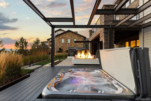 a view of a house with wooden floor and furniture