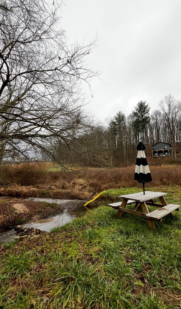 2086 Burnt Mountain Road Ellijay, GA 30536 - Photo 33 of 47 a swimming pool with wooden fence and trees