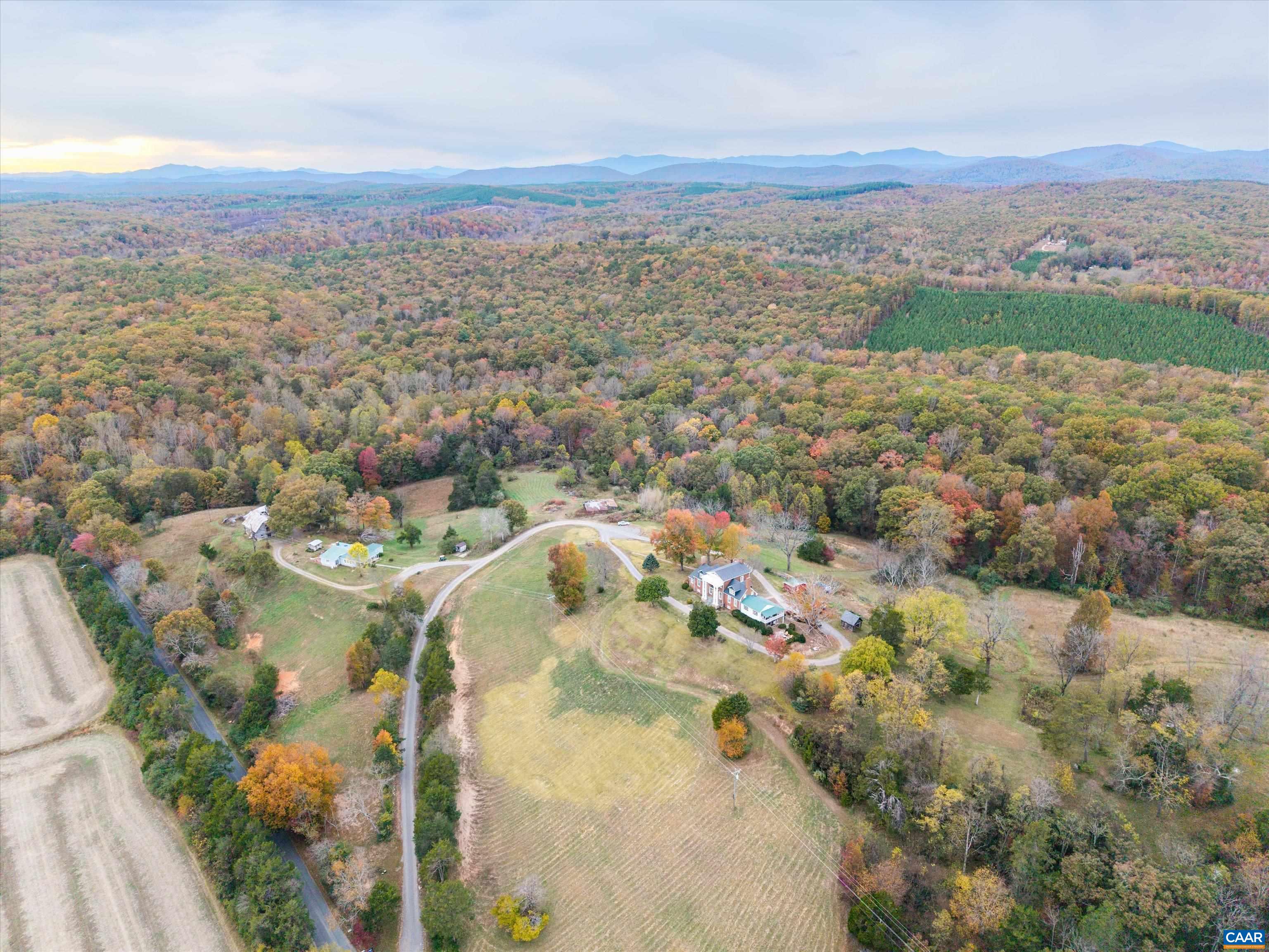 1843 Cabell Road Wingina, VA 24599 - Photo 70 of 74 an aerial view of residential houses with outdoor space and trees