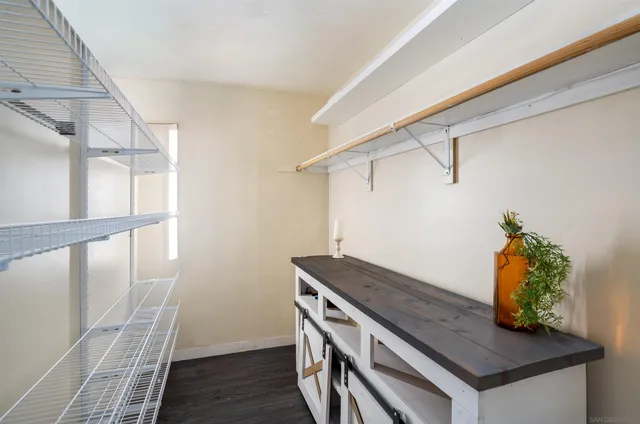 a view of storage and utility room