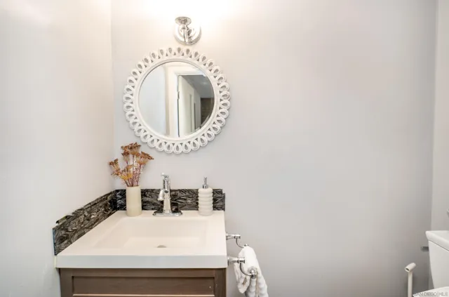 a close view of a sink in a bathroom