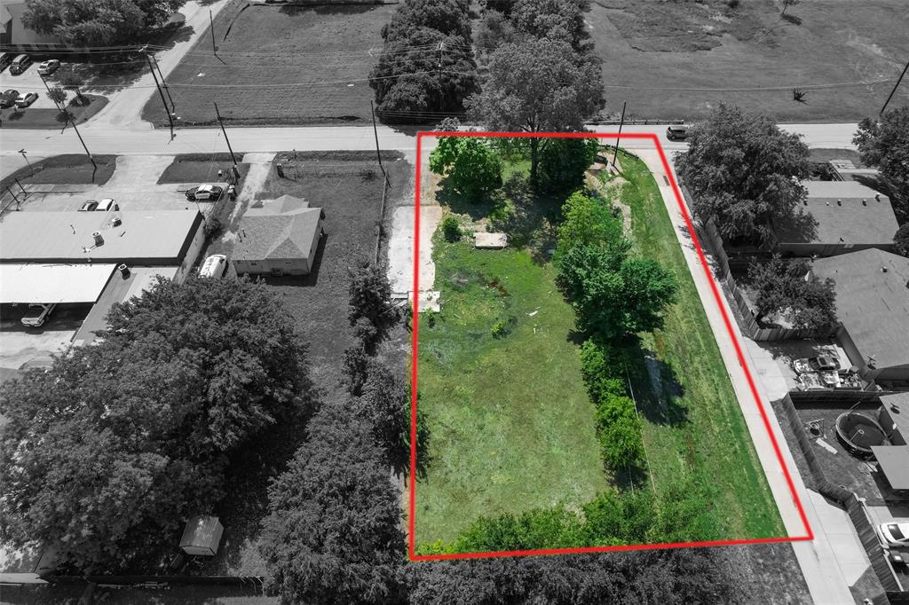 609 Gatewood Road Garland, TX 75043 - Photo 5 of 5 Aerial overview of property's location featuring property boundaries highlighted