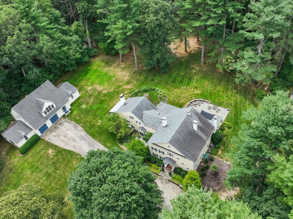 4 Claybrook Road Dover, MA 02030 - Photo 41 of 42 an aerial view of a house with a yard and lake view