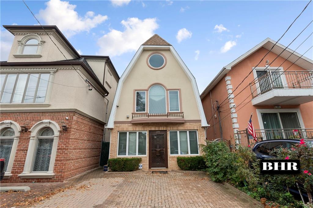 a front view of a house