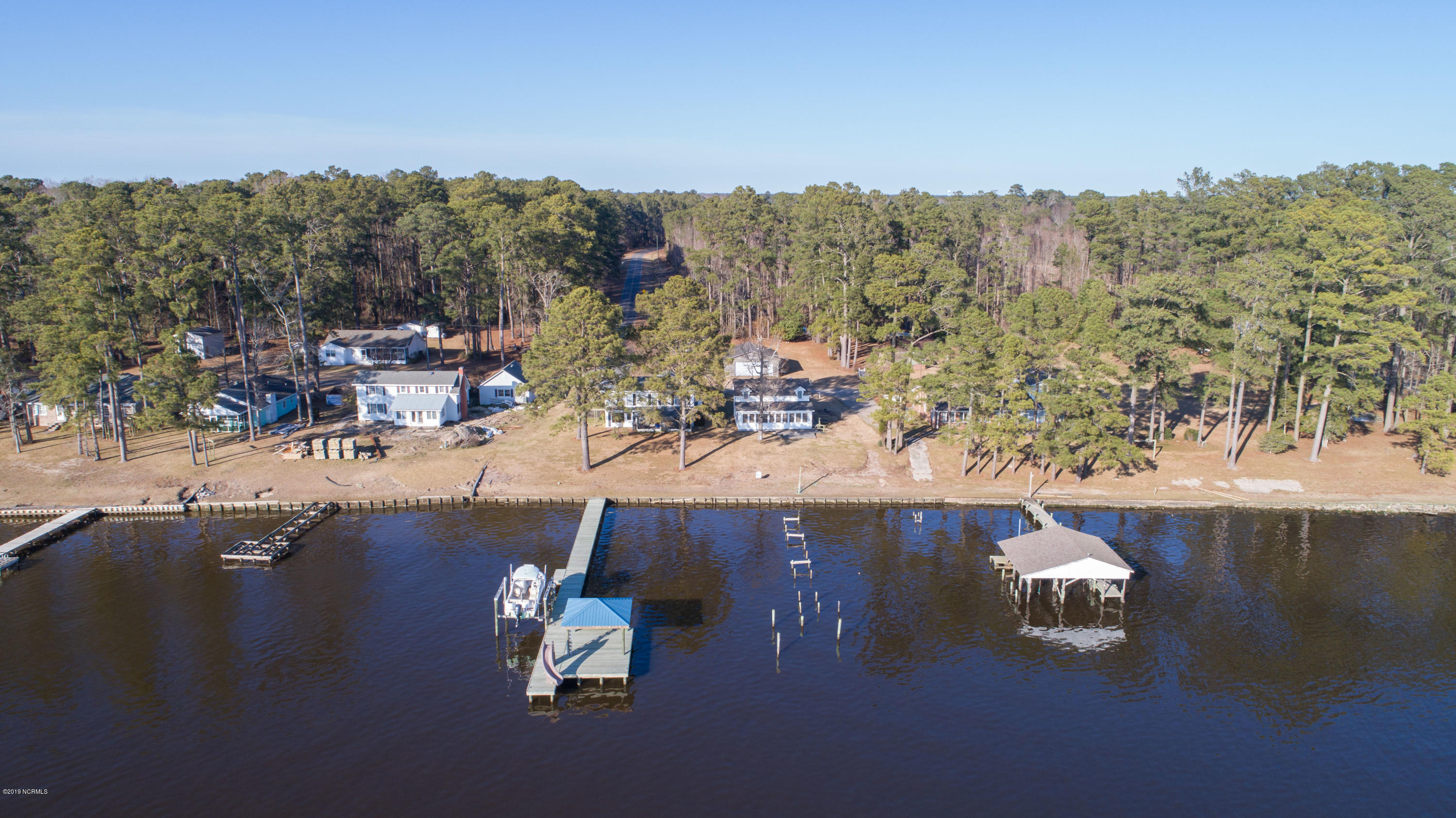545 Island View Road Bath, NC 27808 - Photo 45 of 55 Nice aerial view of property. Pamlico River