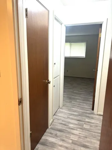 an empty room with a window