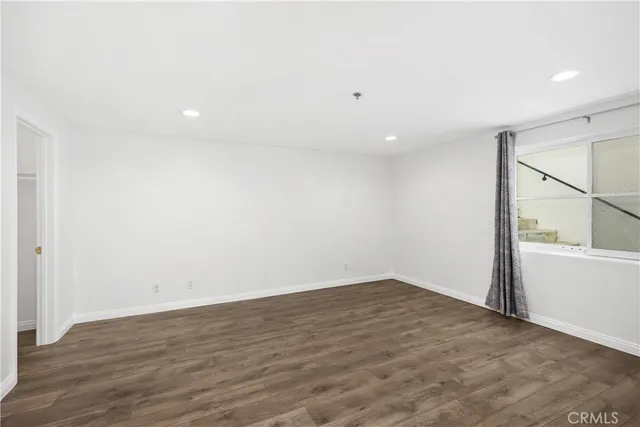 a view of small space with racks on the wall