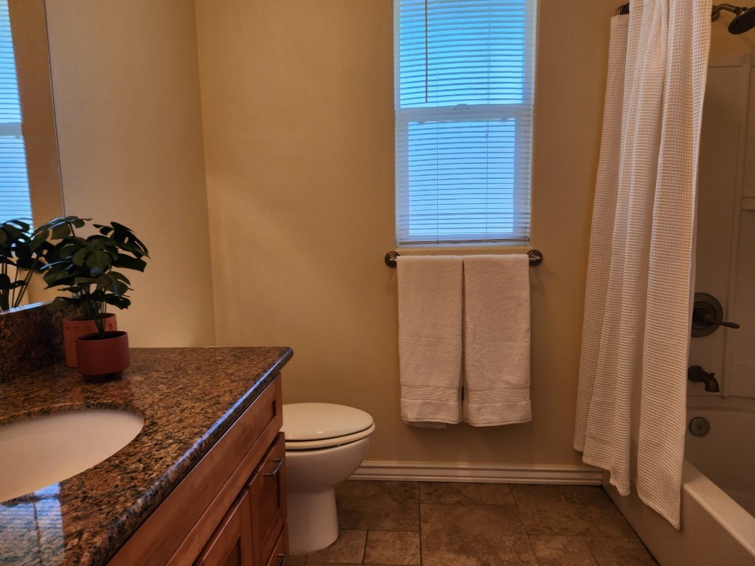 1507 Haleloke Street Hilo, HI 96720 - Photo 19 of 21 a bathroom with a granite countertop sink and a toilet