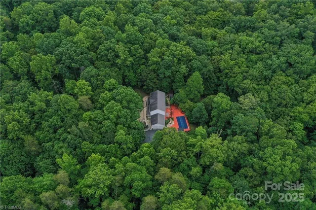 a view of a pathway with a park