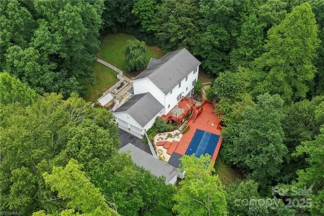 a view of a road with a yard