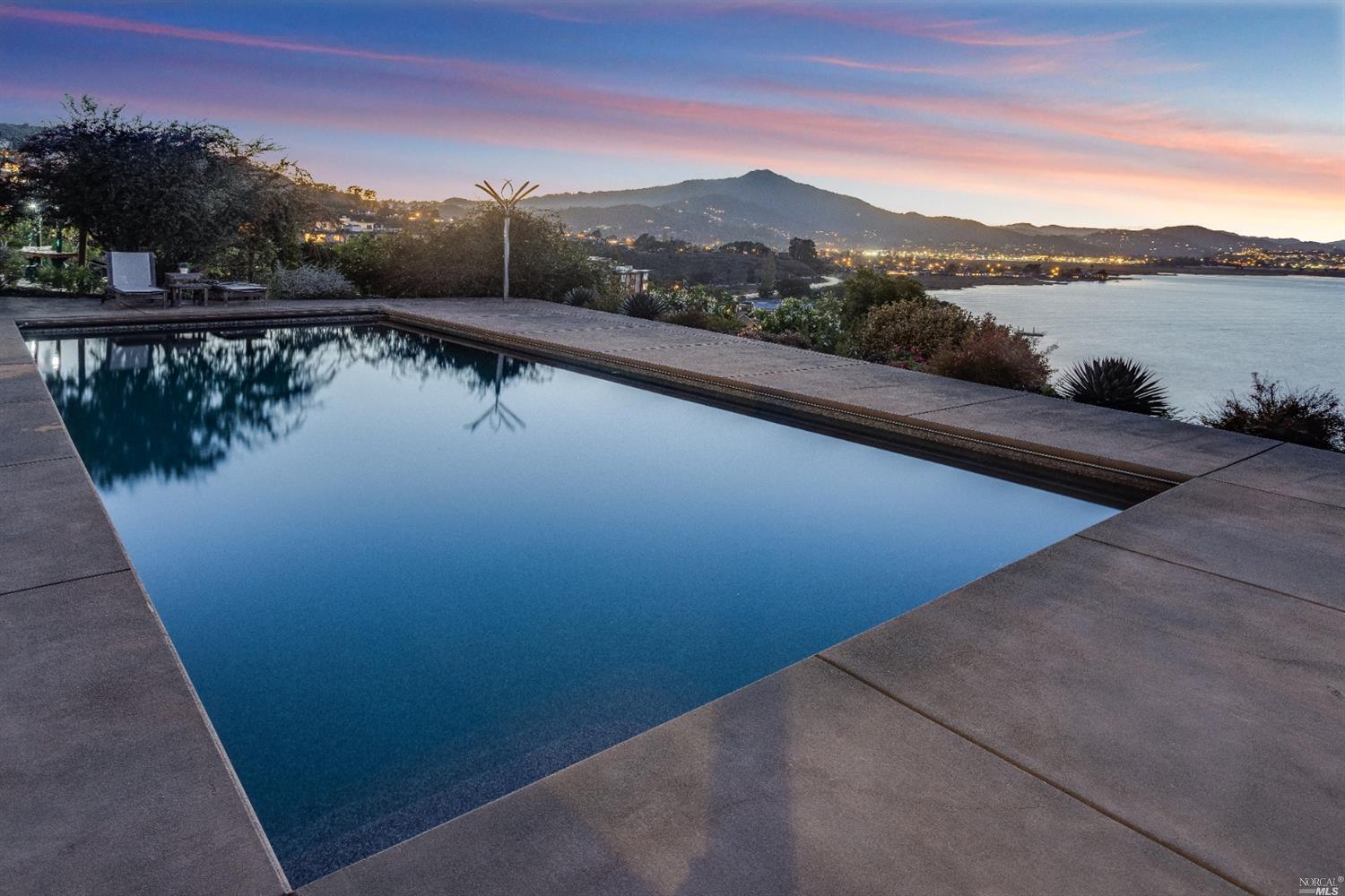 a view of a lake and a mountain view