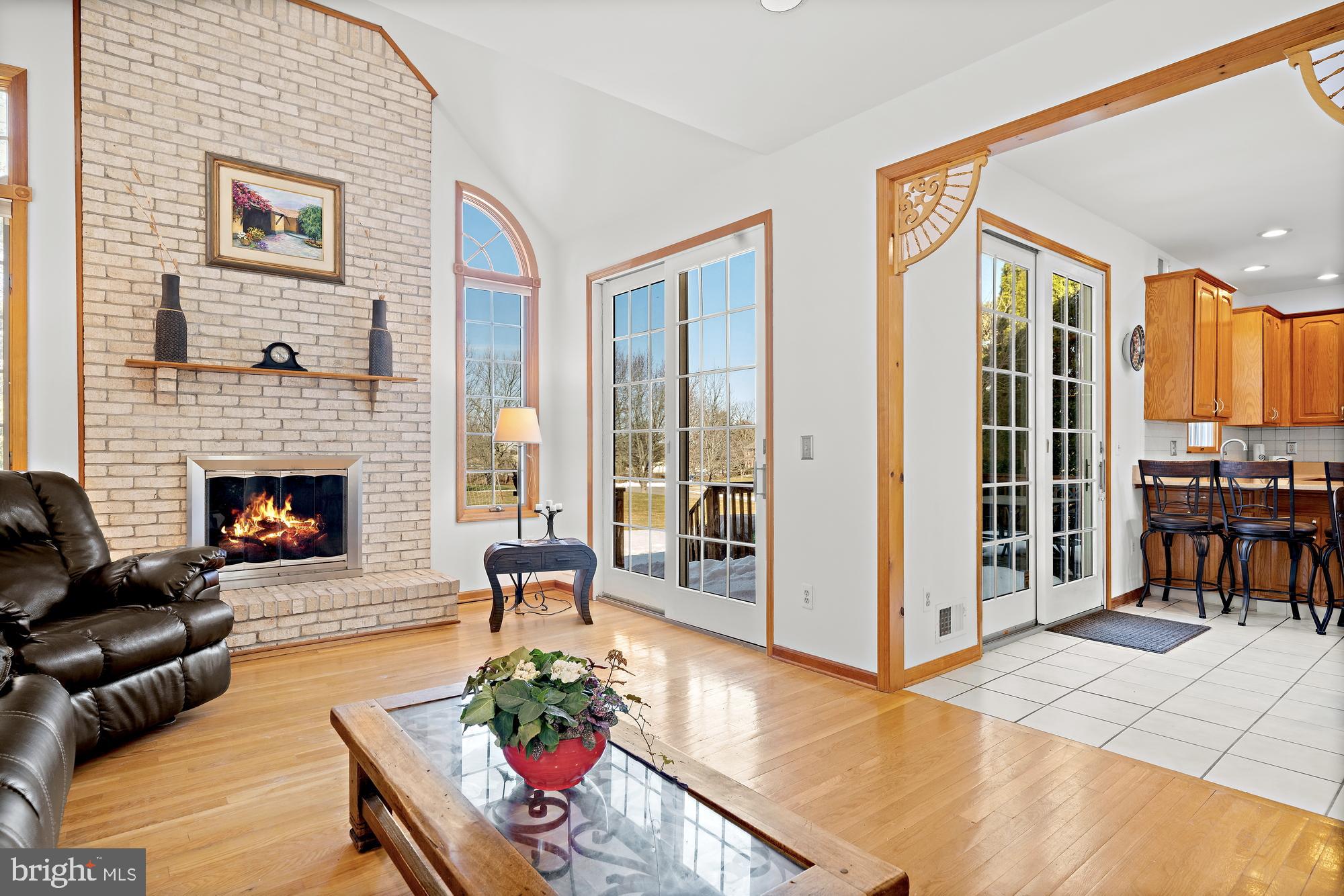 44 Roanoke Road Belle Mead, NJ 08502 - Photo 19 of 43 Full brick fireplace with sliders to deck.