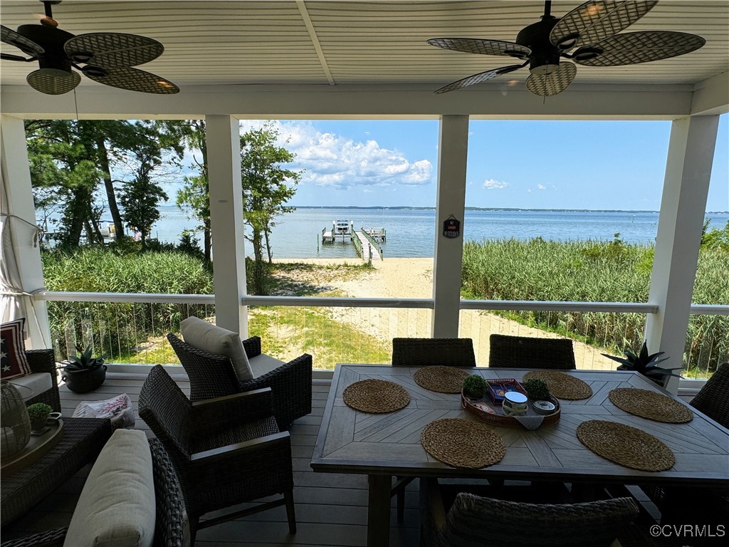 1388 South N End Road Deltaville, VA 23043 - Photo 16 of 50 Dining area on covered porch