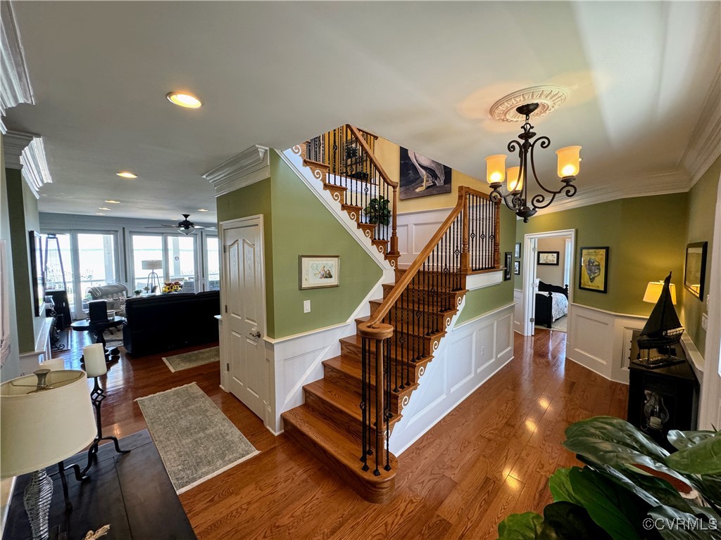 1388 South N End Road Deltaville, VA 23043 - Photo 6 of 50 View of foyer and stairs to 3rd floor