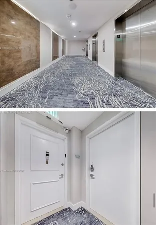 a roof deck with a table and chairs