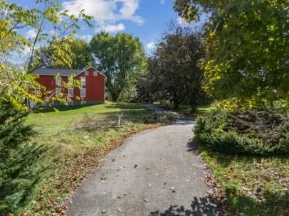 a pathway with a yard