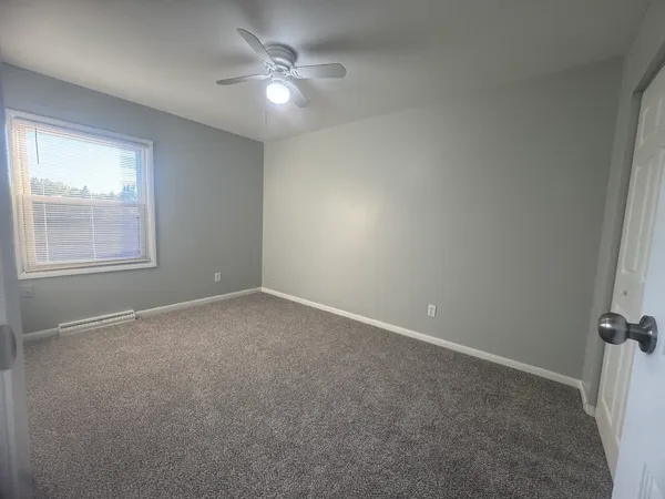 an empty room with a window